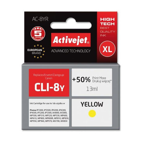 ActiveJet rumeno črnilo Canon CLI-8Y