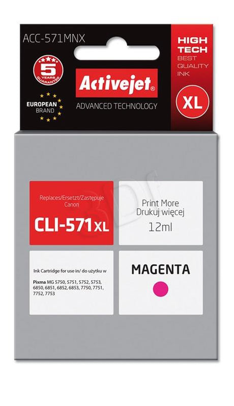 ActiveJet magenta črnilo Canon CLI-571M XL