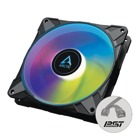 ARCTIC P14 PWM PST A-RGB 140mm 4-pin ventilator, črn