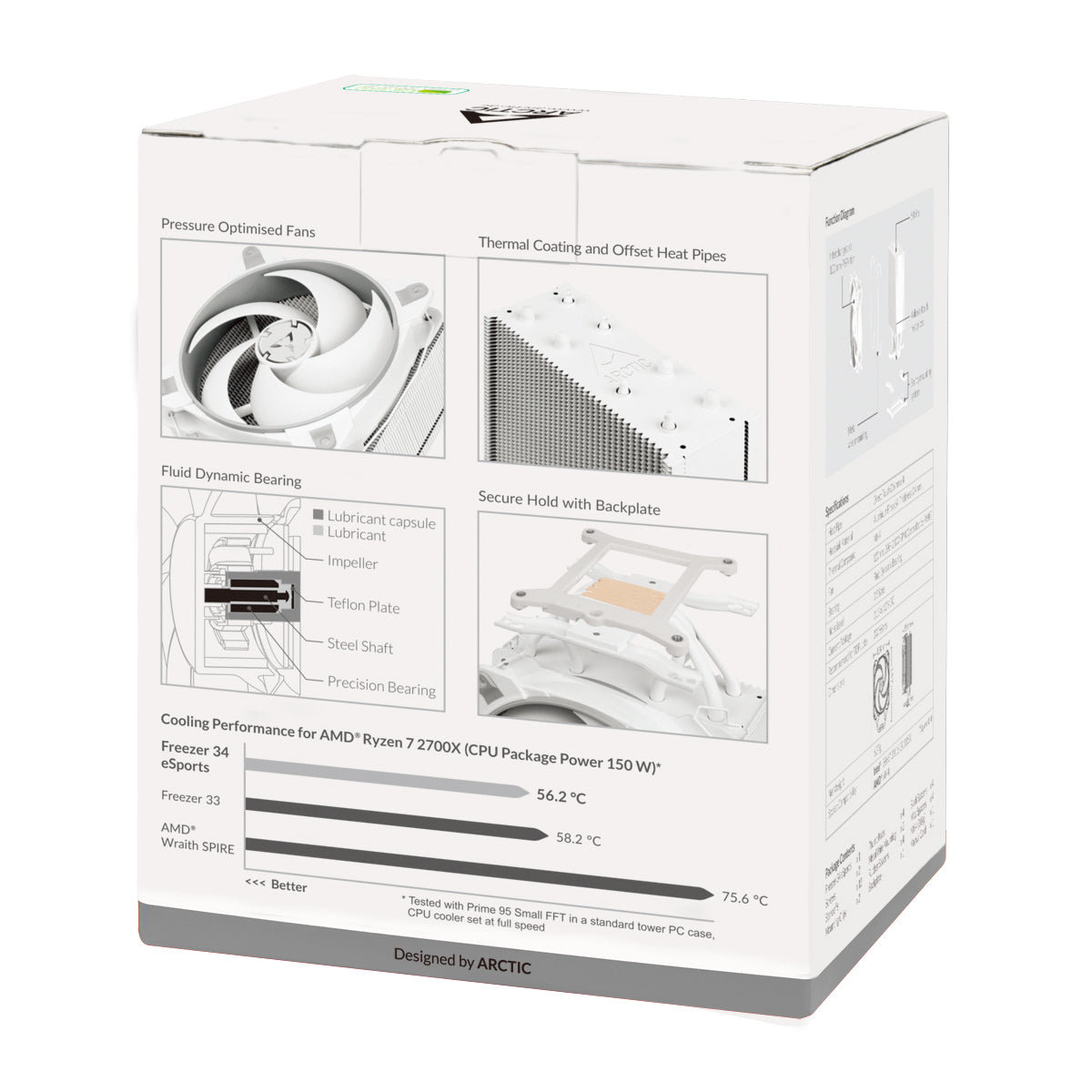 ARCTIC Freezer 34 eSports DUO WHITE, hladilnik za desktop procesorje INTEL/AMD