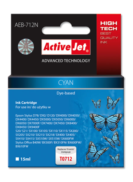 ActiveJet cyan črnilo Epson T0712