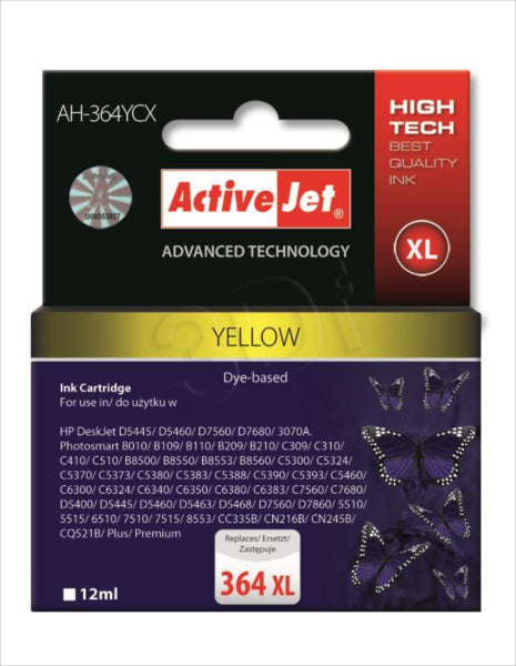 ActiveJet rumeno črnilo HP 	CB325EE 364 XL