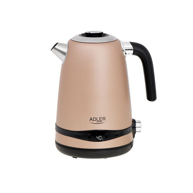 Adler grelnik vode 1,7L z LCD zaslonom/nastavitev temperature šampanjec barva AD1295