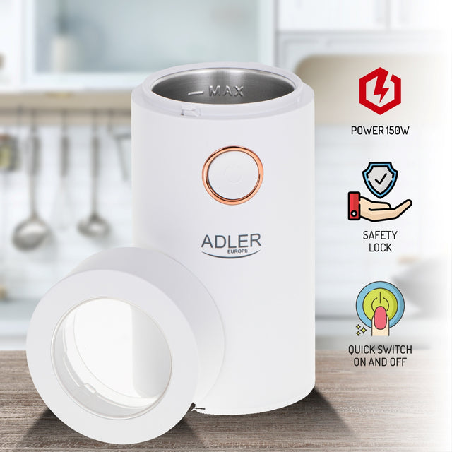 Adler belo zlati mlinček za kavo 4446WG