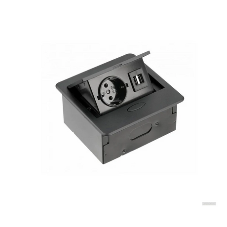 GTV vgradna vtičnica AVARO 1x230V + 2xUSB-A