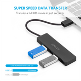 Anker Ultra Slim 4-port USB 3.0 hub črn