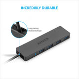Anker Ultra Slim 4-port USB 3.0 hub črn