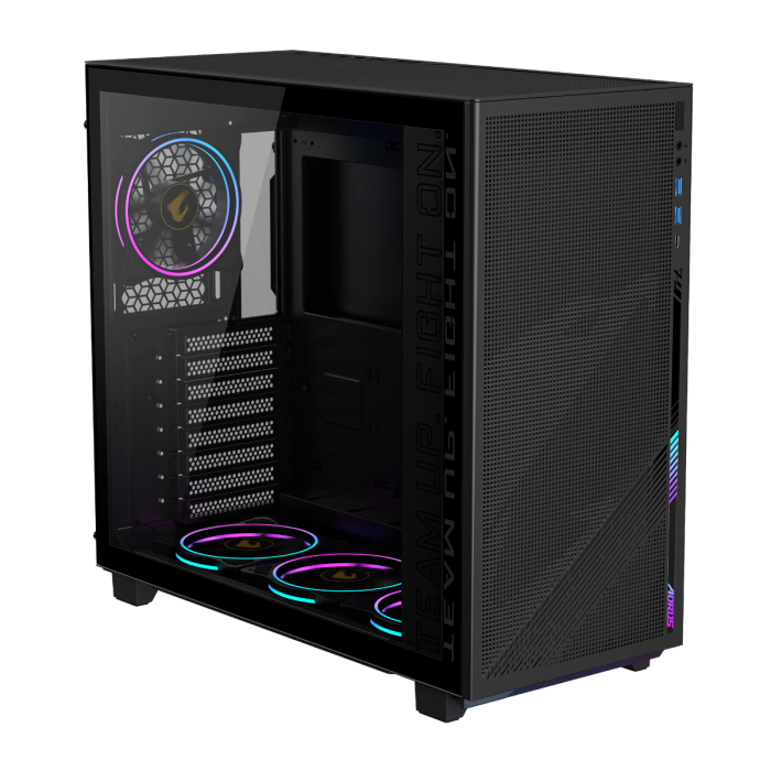 Gigabyte AORUS C400 GLASS USB-C USB 3.2 Gen2 ATX AORUS RGB osvetljeno ohišje, črno