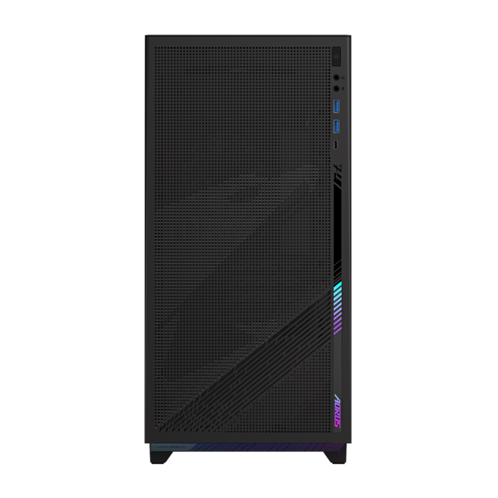 Gigabyte AORUS C400 GLASS USB-C USB 3.2 Gen2 ATX AORUS RGB osvetljeno ohišje, črno