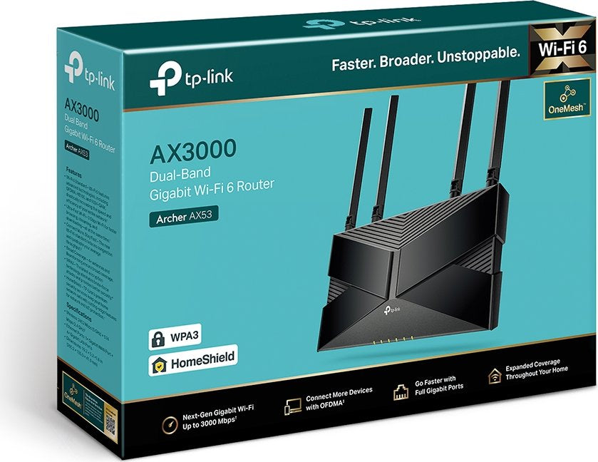 TP-LINK usmerjevalnik Archer AX53 AX3000 Dual Band Gigabit Wi-Fi 6