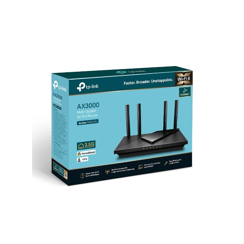 TP-LINK usmerjevalnik Archer AX55 PRO AX3000 Dual Band Gigabit usmerjevalnik Wi-Fi 6, 2.5G Port