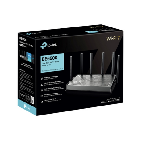 TP-LINK BE6500 Dual-Band Wi-Fi 7 5764+688 Mbps usmerjevalnik, 2.5 Gbps LAN, USB 3.0