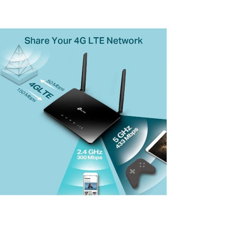 TP-LINK Archer MR400 AC1200 brezžični Dual Band 4G LTE usmerjevalnik, SIM