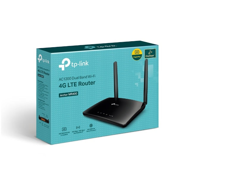 TP-LINK Archer MR400 AC1200 brezžični Dual Band 4G LTE usmerjevalnik, SIM
