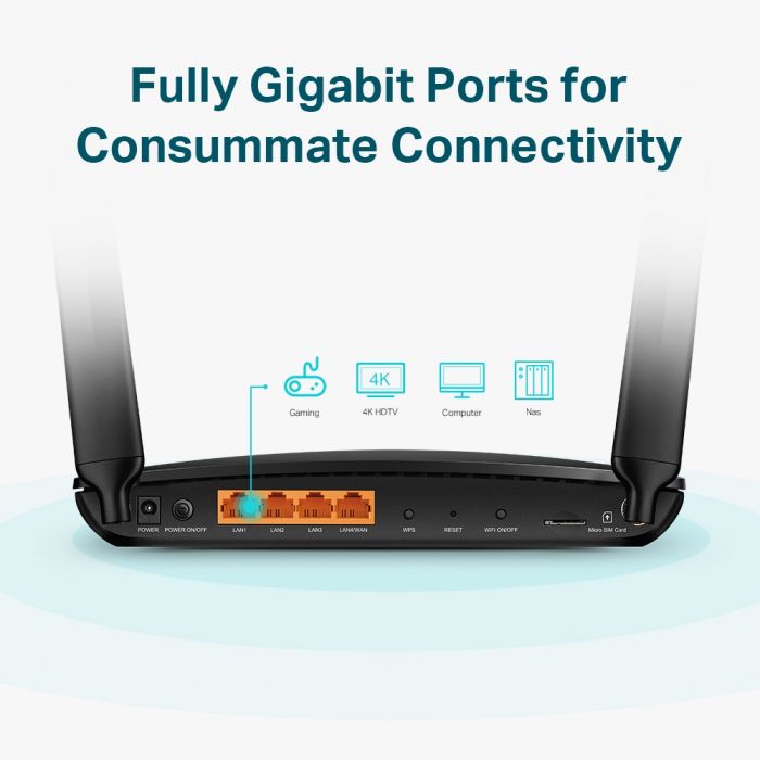 TP-LINK Archer MR600 AC1200 brezžični Dual Band 4G+ LTE usmerjevalnik, SIM