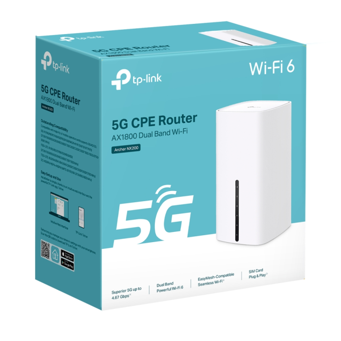 TP-LINK Archer NX200 5G AX1800 dvopasovni Wi-Fi 6 Gigabit usmerjevalnik