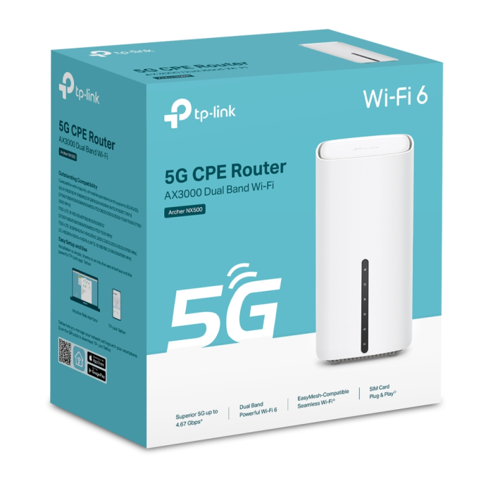 TP-LINK Archer NX500 5G AX3000 dvopasovni Wi-Fi 6 Gigabit usmerjevalnik