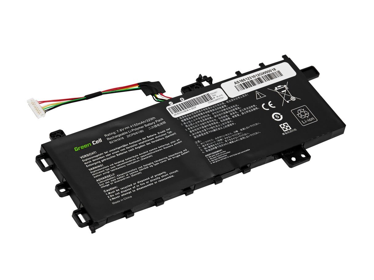 Green Cell baterija B21N1818 C21N1818-1 za Asus VivoBook 15 A512 A512DA A512FA A512JA R512F R512U X512 X512DA X512FA X512FL