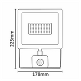 Asalite LED beli reflektor Slim 50W 4500K