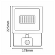 Asalite LED bel reflektor Slim 50W 4500K (4500 lumnov) + senzor