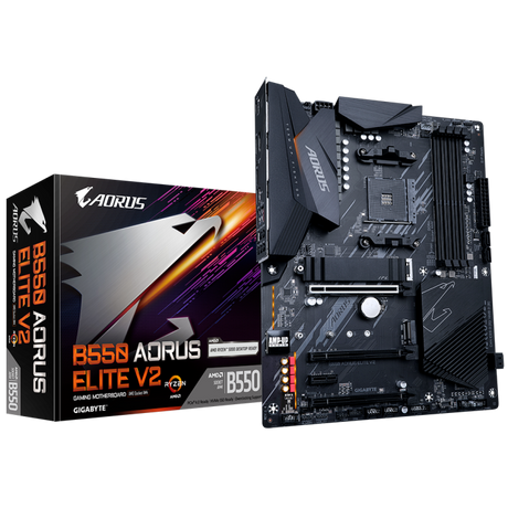 GIGABYTE B550 AORUS ELITE V2, DDR4, SATA3, USB3.2Gen2, DP, 2.5GbE, AM4 ATX