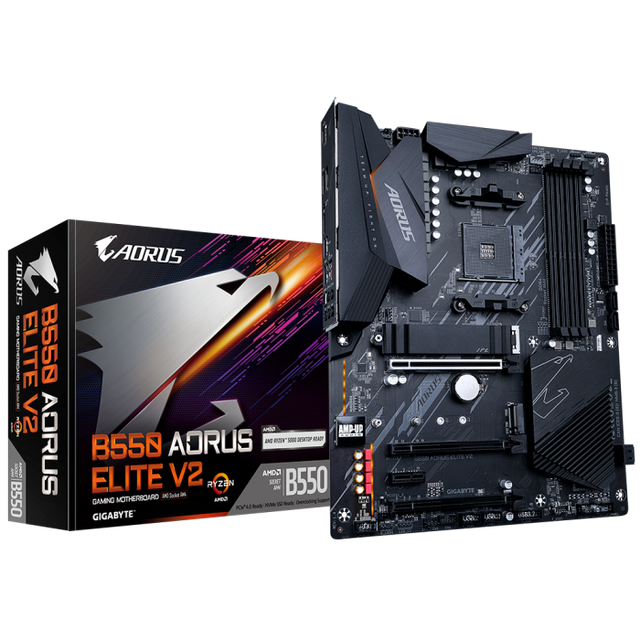 GIGABYTE B550 AORUS ELITE V2, DDR4, SATA3, USB3.2Gen2, DP, 2.5GbE, AM4 ATX