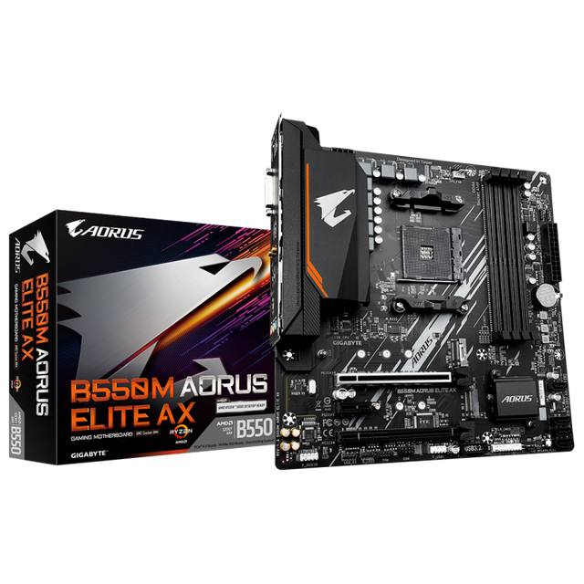 GIGABYTE B550M AORUS ELITE AX, DDR4, SATA3, USB3.2Gen1, HDMI, AM4 mATX
