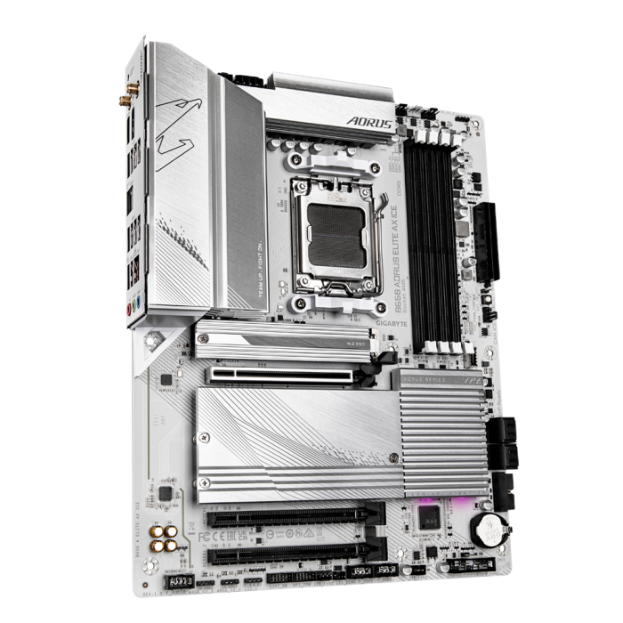 GIGABYTE B650 AORUS ELITE AX ICE, DDR5, SATA3, USB3.2Gen2x2, DP, 2.5GbE, WiFi 6E, AM5 ATX
