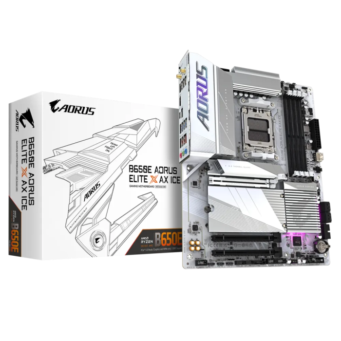 GIGABYTE B650E A ELITE X ICE, DDR5, SATA3, USB3.2Gen2x2, DP, 2.5GbE, WiFi 6E, AM5 ATX