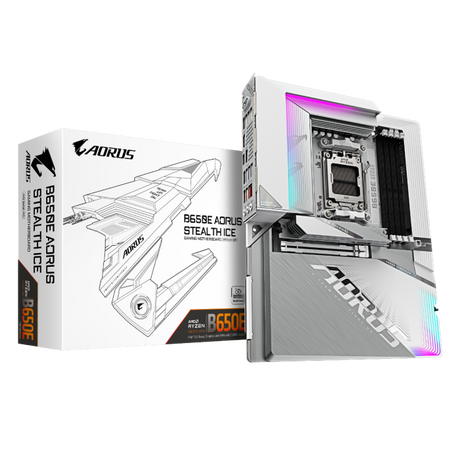 GIGABYTE B650E A STEALTH ICE, DDR5, SATA3, USB3.2Gen2x2, DP, 2.5GbE, WiFi, AM5 ATX