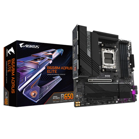 GIGABYTE B650M AORUS ELITE, DDR5, SATA3, USB3.2Gen2x2, DP, 2.5GbE, AM5 mATX