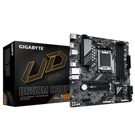 GIGABYTE B650M D3HP, DDR5, SATA3, USB3.2Gen1, DP, 2.5GbE, AM5 mATX