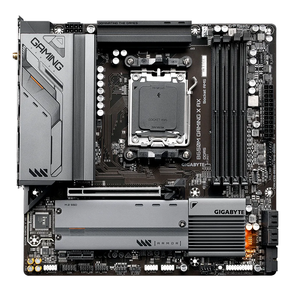 GIGABYTE B650M GAMING X AX, DDR5, SATA3, USB3.2Gen2, DP, 2.5GbE, WiFi 6E, AM5 mATX
