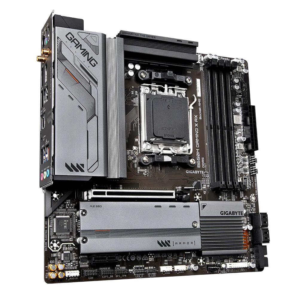 GIGABYTE B650M GAMING X AX, DDR5, SATA3, USB3.2Gen2, DP, 2.5GbE, WiFi 6E, AM5 mATX