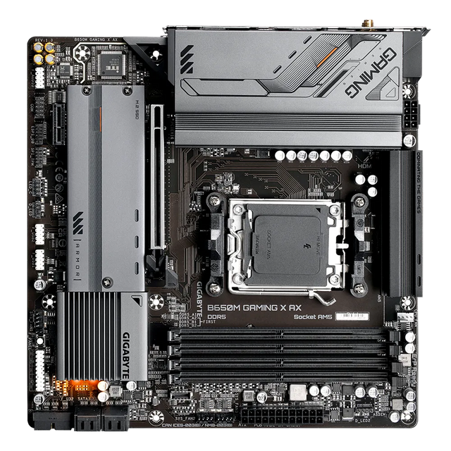 GIGABYTE B650M GAMING X AX, DDR5, SATA3, USB3.2Gen2, DP, 2.5GbE, WiFi 6E, AM5 mATX