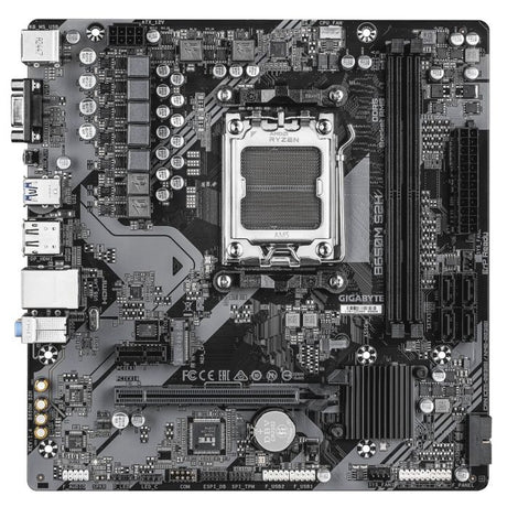 GIGABYTE B650M S2H, DDR5, SATA3, USB3.2Gen1, DP, AM5 mATX
