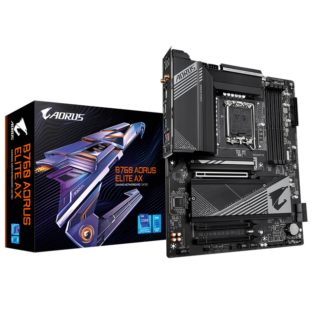 GIGABYTE B760 AORUS Elite AX, DDR5, SATA3, USB3.2Gen2, DP, WiFi 6E, LGA1700 ATX