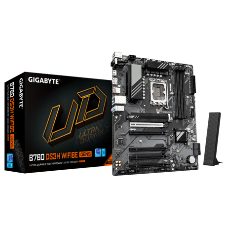 GIGABYTE B760 DS3H WF6E GEN5, DDR5, SATA3, USB3.2Gen2, DP, WiFi, LGA1700 ATX