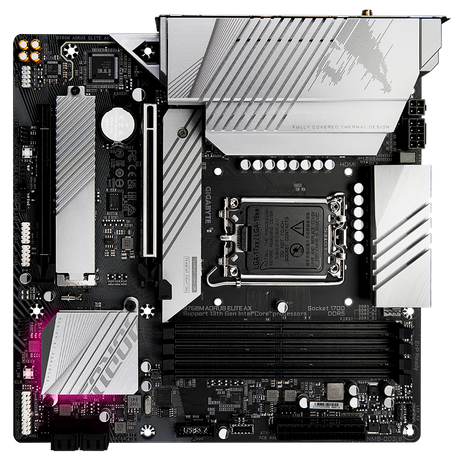 GIGABYTE B760M AORUS Elite AX, DDR5, SATA3, USB3.2Gen2x2, DP, WiFi 6E, LGA1700 mATX