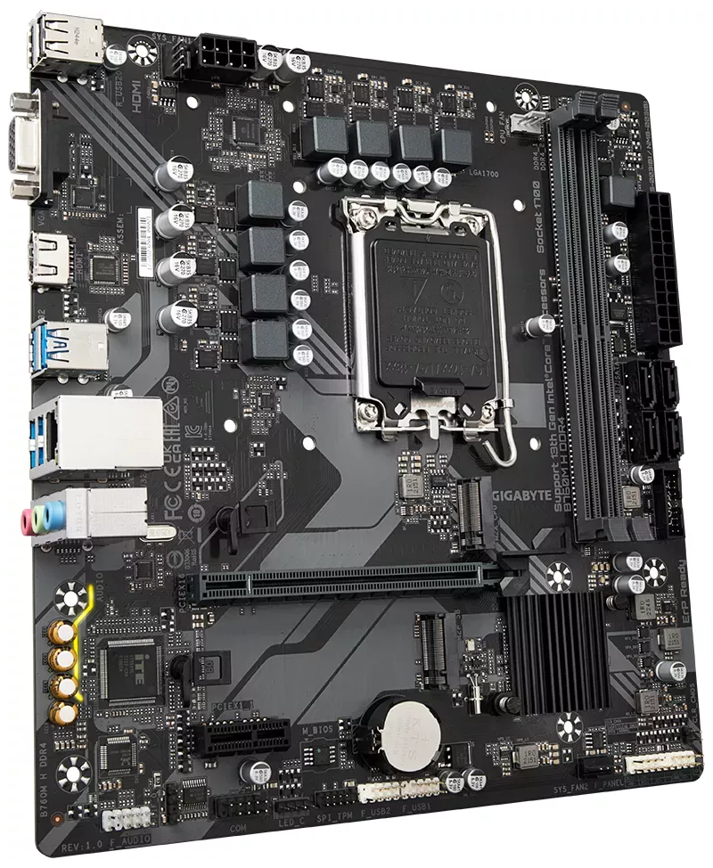 GIGABYTE B760M H DDR4, DDR4, SATA3, USB3.2Gen1, HDMI, LGA1700 mATX