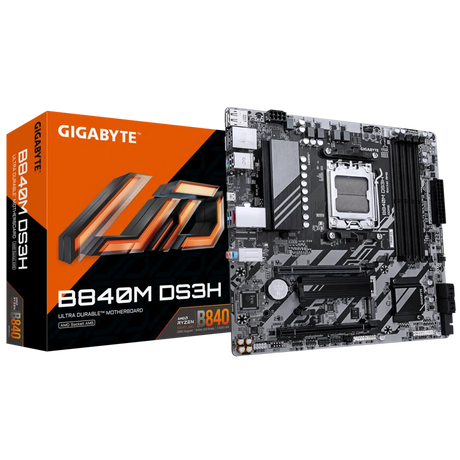 GIGABYTE B840M DS3H, DDR5, SATA3, USB3.2Gen1, DP, 2.5GbE, AM5 mATX