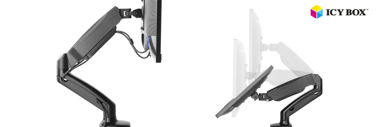 IcyBox enojni namizni nosilec za monitor do diagonale 27''
