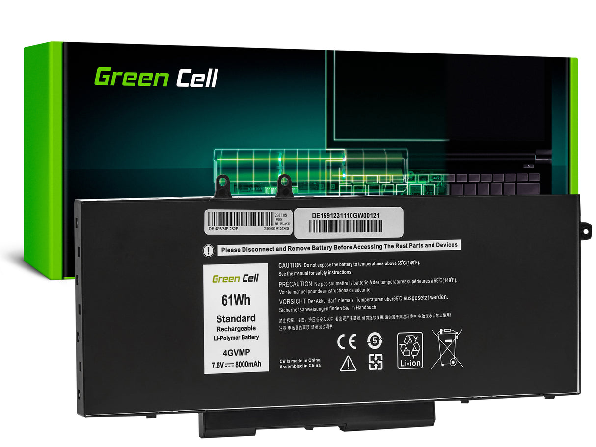 Baterija Green Cell 4GVMP  Dell Latitude 5400 5410 5500 5510 Precision 3540 3550