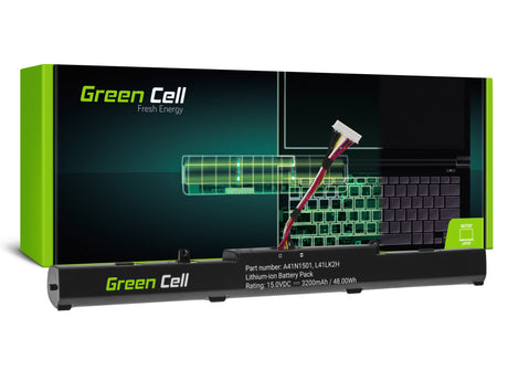 Green Cell baterija A41N1501 za Asus ROG GL752 GL752V GL752VW, Asus VivoBook Pro N552 N552V N552VW N552VX N752 N752V N752VX