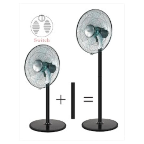 Be Cool Stojalo in namizni ventilator 40cm črn