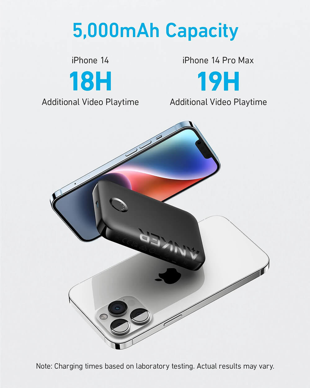 Anker 321 MagGo 5000mAh magnetni brezžični powerbank, črn