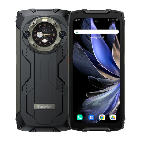 Blackview pametni robustni telefon BV9300 Pro 12GB+256GB z vgrajeno 100LM svetilko, črn