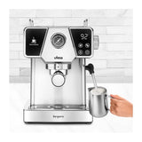 Ufesa UFESA Bergamo espresso aparat za mleti kavni prah, 20 barov pritiska, z manometrom, Thermoblock ogrevanjem in penilcem mleka