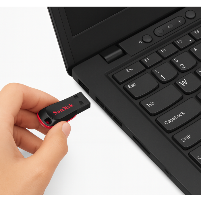 SanDisk 128GB Cruzer Blade USB-A 2.0 USB ključ (rdeč)