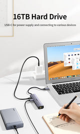 Ugreen USB-C hub, USB3.0 3x+RJ45+USB-C